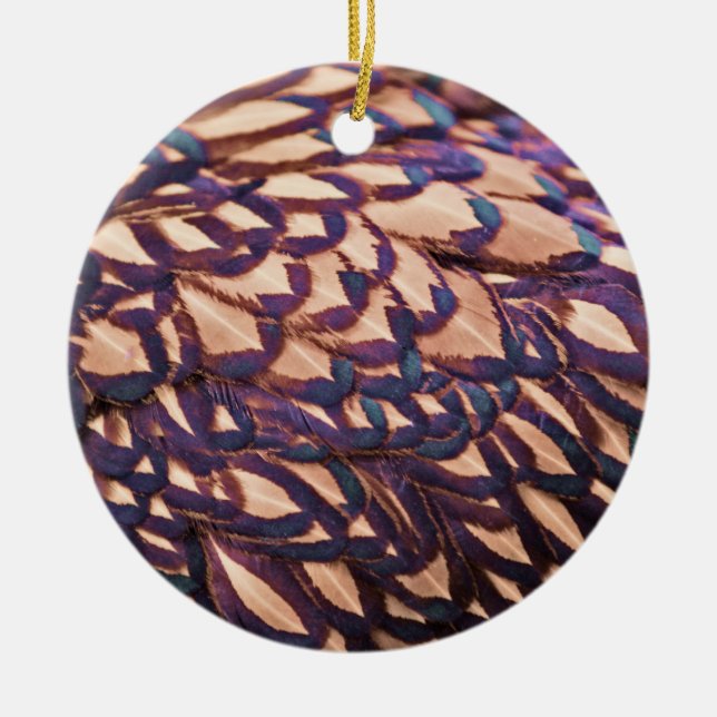 Ornement En Céramique Poulets dorés Wyandotte (Devant)