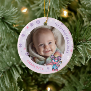 Ornement en céramique pour la 1ère Noël de bébé Ab