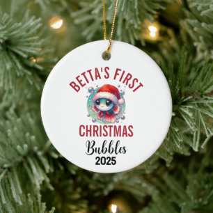 Ornement en céramique pour le premier Noël de pois