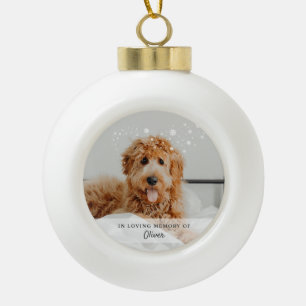 Ornement en céramique pour photo de chien familier