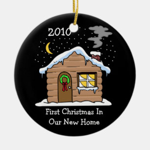 Ornement En Céramique Premier Noël Dans Notre Nouvelle Maison 2010 (Cabi