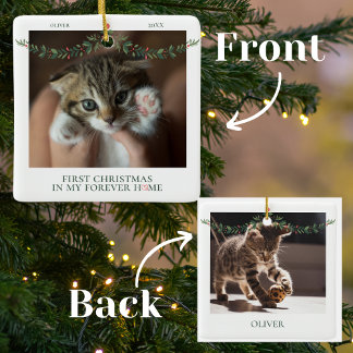 Ornement En Céramique Premier Noël de l'animal de compagnie à Forever No