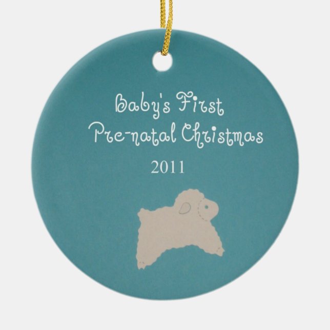 Ornement En Céramique Premier Noël prénatal du bébé 2011 (Devant)