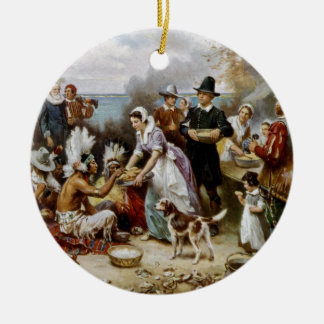 Ornement En Céramique Premier thanksgiving