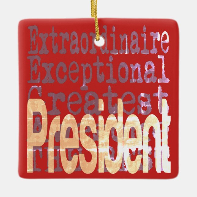 Ornement En Céramique Président Extraordinaire (Devant)