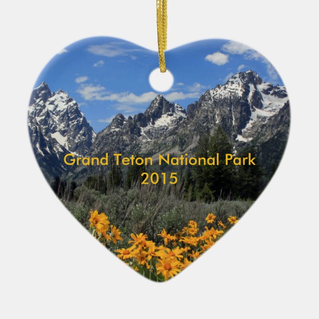 Ornement En Céramique Printemps en parc national grand de Teton (Devant)