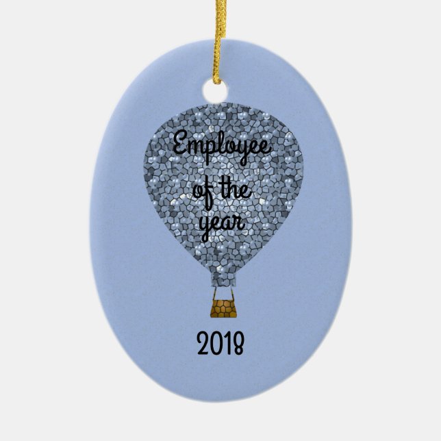 Ornement En Céramique Prix de reconnaissance de l'employé de l'année (Devant)