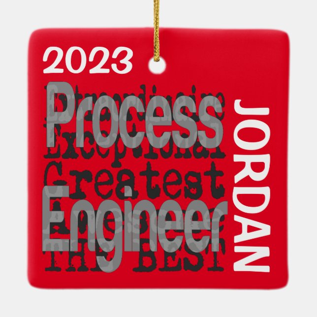 Ornement En Céramique Process Engineer Extraordinaire PERSONNALISÉ (Dos)