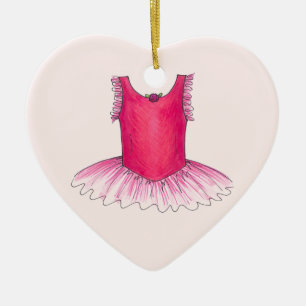 Ornement En Céramique Professeur de danse personnalisée Ballet rose Tutu