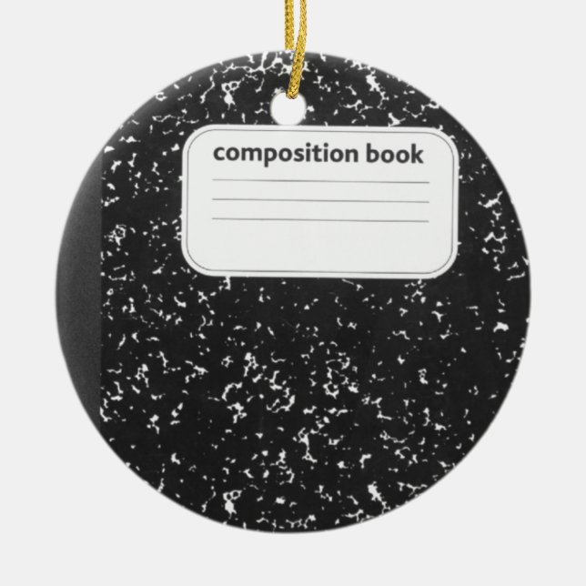 Ornement En Céramique Professeur de livre de composition (Devant)