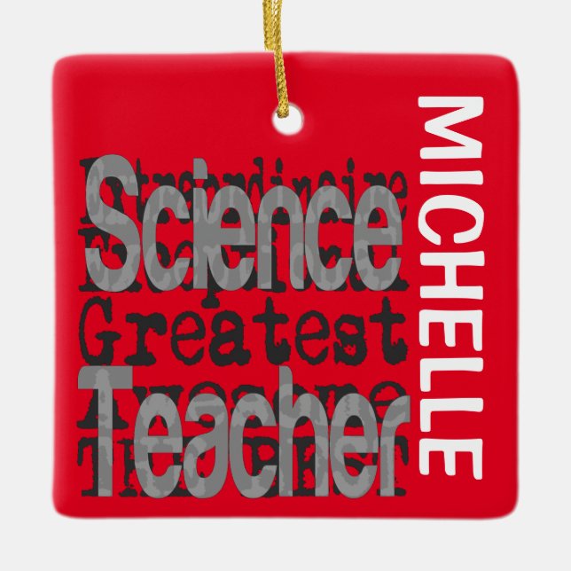 Ornement En Céramique Professeur de sciences Extraordinaire CUSTOM (Devant)