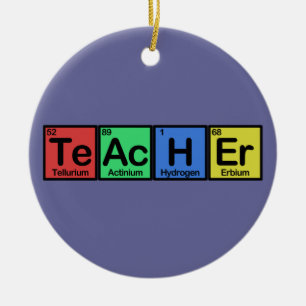 Ornement En Céramique Professeur fait de couleurs d'éléments