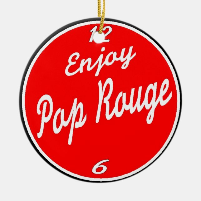 Ornement En Céramique Profitez de Pop Rouge (Devant)