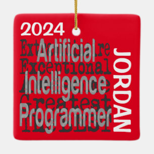Ornement En Céramique Programmeur Artificiel Intelligence Extraordinaire