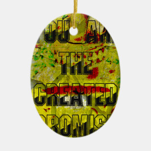 Ornement En Céramique Promesse d'or : Le script doré du destin