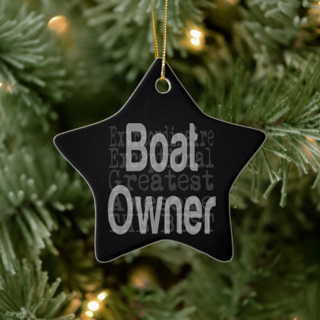 Ornement En Céramique Propriétaire du bateau Extraordinaire (Arbre)