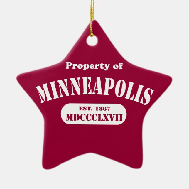 Ornement En Céramique Propriété de Minneapolis (Devant)