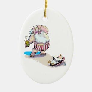 Ornement En Céramique protection solaire père Noël