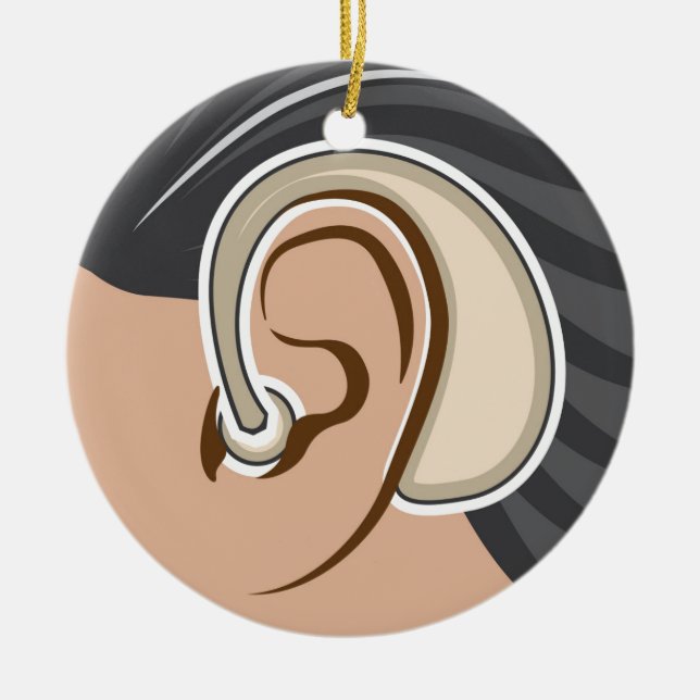 Ornement En Céramique Prothèse auditive (Devant)