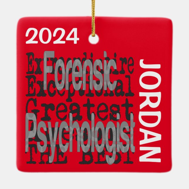 Ornement En Céramique Psychologue médico-légal Extraordinaire PERSONNALI (Dos)