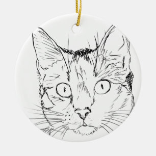 Ornement En Céramique Puddy Cat