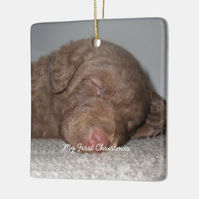 Ornement En Céramique Puppy My First Christmas Photo Ornamy (Gauche)