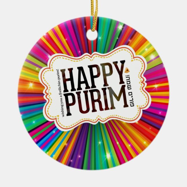 Ornement En Céramique purin heureux (Devant)