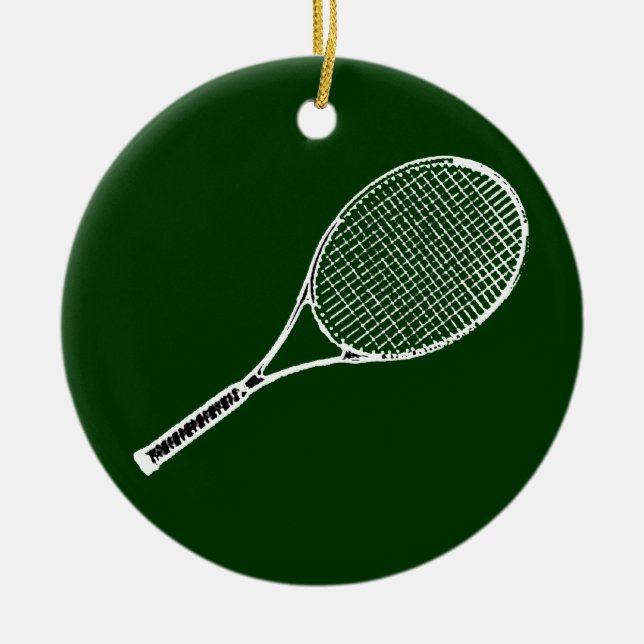Ornement En Céramique raquette de tennis (Devant)
