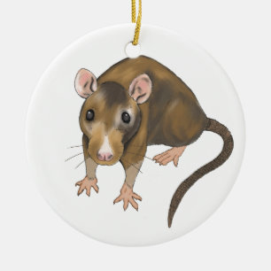 Ornement En Céramique Rat