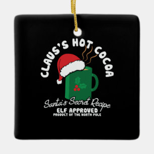 Ornement En Céramique Recette secrète Père Noël cadeau de Noël
