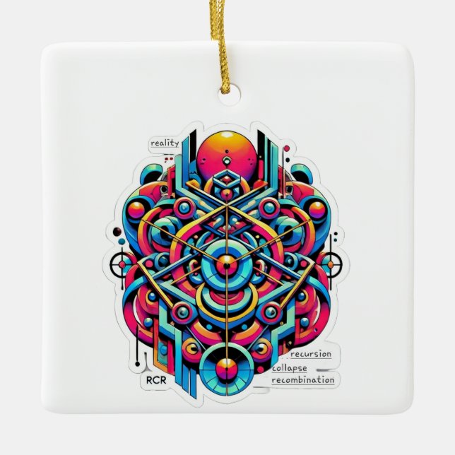 Ornement En Céramique Recursion, collapse, and recombination Ornament (Devant)