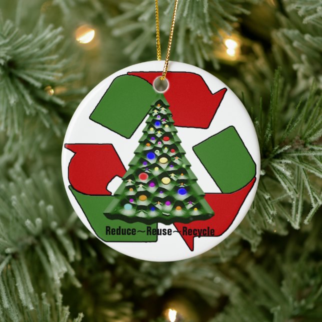 Ornement En Céramique Recyclables de Noël (Arbre)