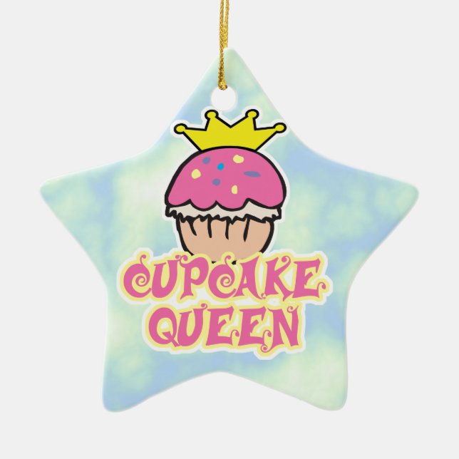 Ornement En Céramique Reine des Cupcakes (Devant)