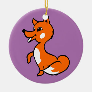 Ornement En Céramique Renard de dessin