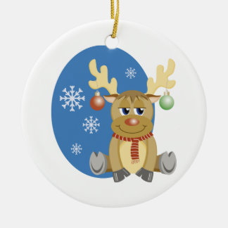 Ornement En Céramique Renne de Noël