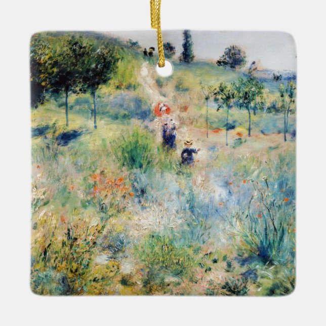 Ornement En Céramique Renoir - Chemin menant à travers l'herbe haute (Devant)