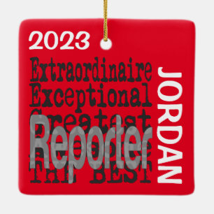 Ornement En Céramique Reporter Extraordinaire CUSTOM