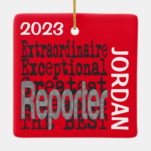 Ornement En Céramique Reporter Extraordinaire CUSTOM (Dos)