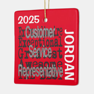 Ornement En Céramique Représentant du service à la clientèle Extraordina
