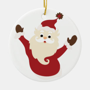 Ornement en céramique représentant le Père Noël de