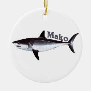 Ornement En Céramique requin Mako vintage