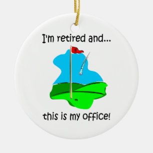 Ornement En Céramique Retraite d'humour de golf