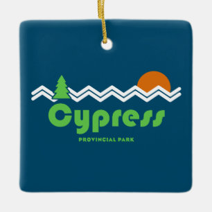 Ornement En Céramique Rétro du parc provincial Cypress