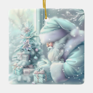 Ornement En Céramique Rêve Noël Père Noël Ornament