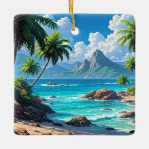Ornement En Céramique Rêve, Paradis Tropical,