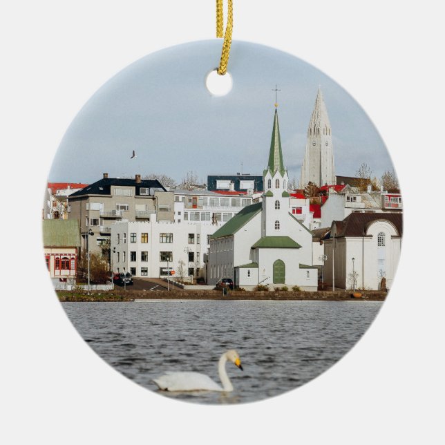 Ornement En Céramique Reykjavik Islande (Devant)