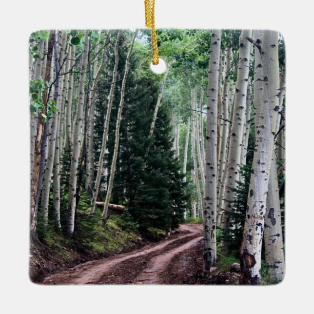 Ornement En Céramique Road Through The Birch (Devant)