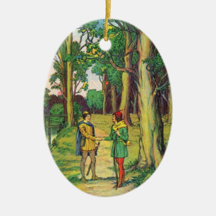 Ornement En Céramique Robin Hood et petit John