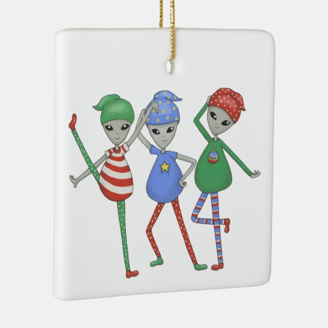 Ornement En Céramique Rock Alien pour Noël #1 (Droite)
