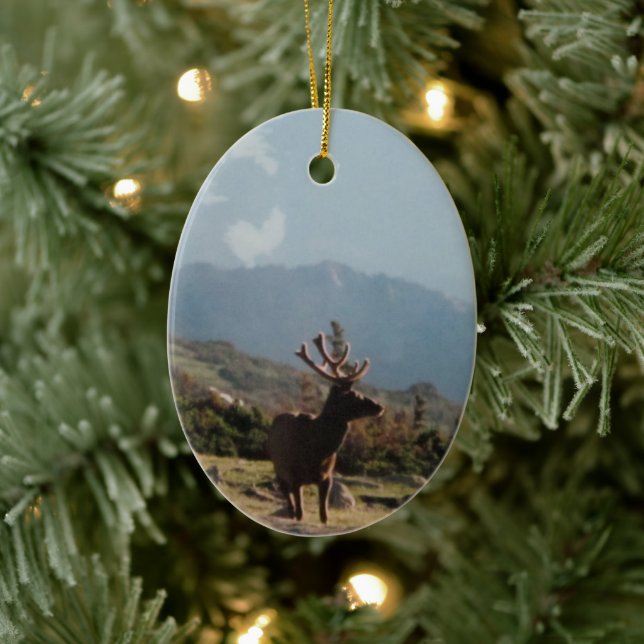 Ornement en céramique Rocky Mountain Elk (Arbre)